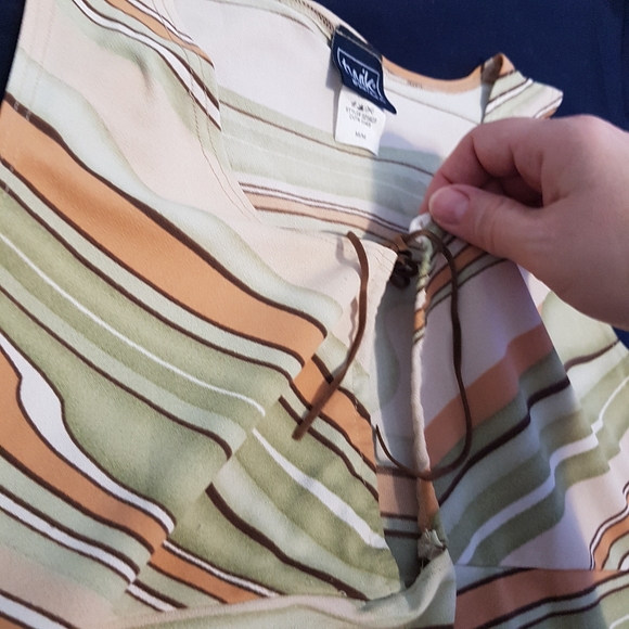 Vintage Twik Multicolour Striped 70s Tank Top - Picture 8 of 10